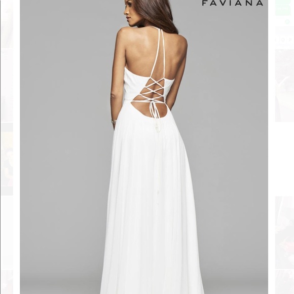 White prom dress (size 6) - Picture 3 of 3